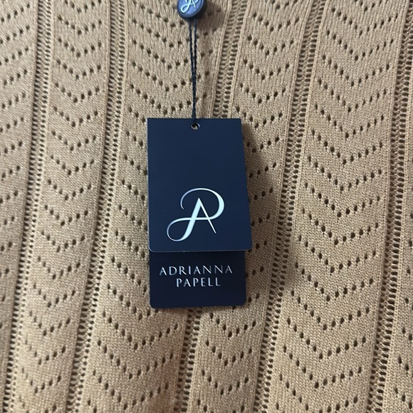 NWT Adrianna Papell Pointelle Bell Sleeve Knit Top - Picture 5 of 9